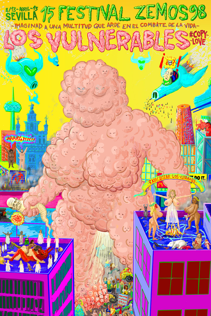 "Citizens-Godzilla", poster of the 15 ZEMOS98 Festival. 